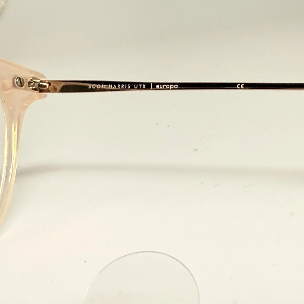Scott Harris UTX Europa SHX-007 Champagne Peach Gold Cat Eye Eyeglasses 55mm